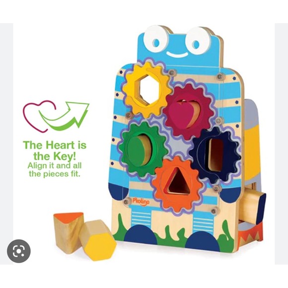 P’kolino Geared Shape Sorter Wooden Toy - Picture 6 of 6